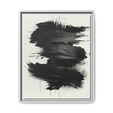 Abstract Elegance: Bold Black Brush Strokes Fine Art Print