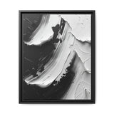 Abstract Swirls: High-Contrast Black & White Brushstroke Art Print
