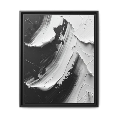 Abstract Swirls: High-Contrast Black & White Brushstroke Art Print