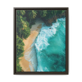 Tropical Bliss: Golden Hour Aerial Beach Vista - Museum Print