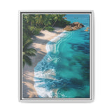 Tropical Paradise: Golden Hour Aerial Beachscape Print