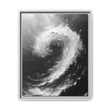 Abstract Swirls: High-Contrast Black & White Art Print