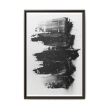 Abstract Elegance: Bold Black & White Brush Stroke Fine Art Print