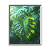 Floating Monstera Delight - Serene Nature Art Print