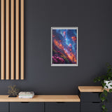 Galactic Garden: Neon Flora & Cosmic Vistas - Premium Art Print