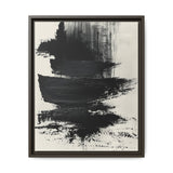 Abstract Dynamic Brush Stroke Art Print - Stark Black & White Contrast
