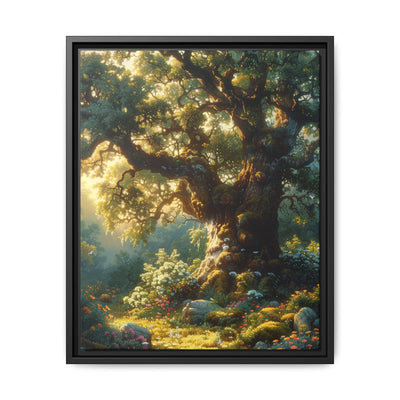 Enchanted Forest Oak: Magical Golden Light Art Print