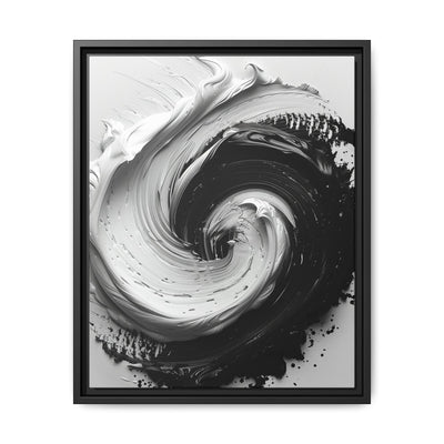 Monochrome Elegance: Abstract Brushwork Art Print