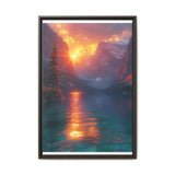 Golden Hour Majesty: Serene Lake & Mountain Landscape Print