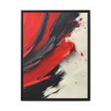 Chaotic Energy: Vivid Red & Black Abstract Art Print, 8K HD