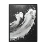Monochrome Elegance: Abstract Brushwork Art Print