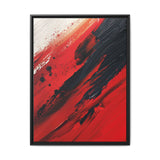 Chaotic Fusion: Vivid Red & Black Abstract Art - 8K Premium Print