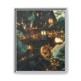Enchanted Forest Treehouse: Magical Realm Fine Art Print
