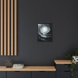 Monochrome Yin-Yang Impasto Swirl Art Print - Modern Elegance