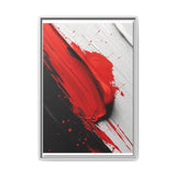 Abstract Energy - Red & Black Chaos Ink Art Print, 8K Detail