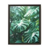 Floating Monstera Leaves - Serene Nature Art Print