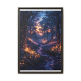 Twilight Enchantment: Bioluminescent Forest Glade Fine Art Print