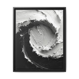 Yin-Yang Abstract Impasto - High Contrast Black & White Art Print