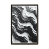 Monochrome Yin-Yang Swirls - Abstract Impasto Art Print