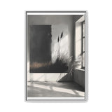 Abstract Elegance: Bold Black and White Brush Stroke Art Print