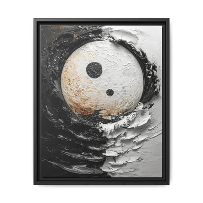 Yin-Yang Impasto Swirl - Monochrome Abstract Fine Art Print