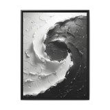 Yin-Yang Abstract Impasto Swirl - High-Contrast Fine Art Print