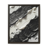 Spiral Elegance: Black & White Brushstroke Art Print