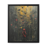 Urban Whimsy - Banksy-Inspired Vivid Bird Release Art Print
