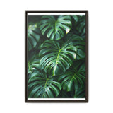 Floating Monstera Leaves Art Print - Serene Nature Elegance