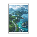 Coastal Highway Elegance: Birdseye View Art Print on Museum Grade Paper