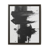 Abstract Elegance: Dynamic Black & White Brush Stroke Art Print