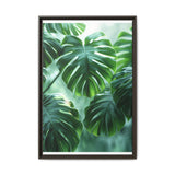 Floating Monstera Leaves Art Print - Ethereal Nature Elegance