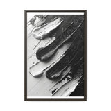 Monochrome Elegance: Abstract Swirls Art Print on Museum Paper