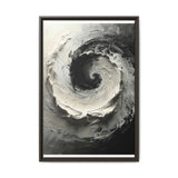 Monochrome Yin-Yang Abstract Oil Painting - High-Contrast Art Print