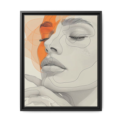 Minimalist Japandi-Inspired One-Line Portrait Art Print