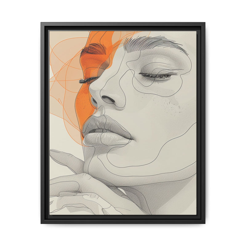 Minimalist Japandi-Inspired One-Line Portrait Art Print