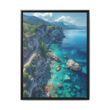 Coastal Serenity: Birdseye View on BC's Majestic Highway Print