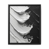 Abstract Swirls Art - Black & White Brushwork Print on Museum Paper