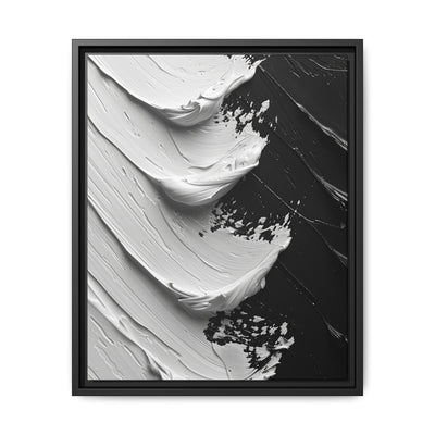 Abstract Swirls Art - Black & White Brushwork Print on Museum Paper