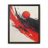 Abstract Energy - Vivid Red & Black Brushstroke Art Print, 8K