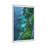 Coastal Serenity: Top-Down BC Highway Anime Scenery Print
