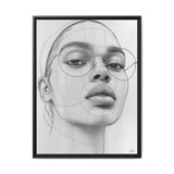 Japandi-Inspired One-Line Monochrome Portrait Art Print