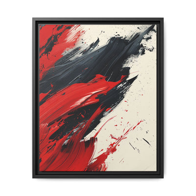 Vivid Red & Black Abstract Chaos - Modern Ink Acrylic Art Print