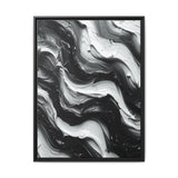 Monochrome Yin-Yang Swirls - Abstract Impasto Art Print