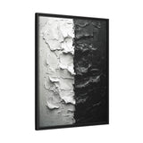 Monochrome Yin-Yang Abstract Art - Museum Grade Print