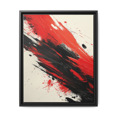 Vivid Red & Black Abstract Chaos - High-Detail 8K Art Print