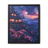 Stellar Flora: Neon-Cosmic Nature Art Print on Museum Grade Paper