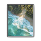 Golden Hour Serenity - Tropical Beach Aerial View Premium Print