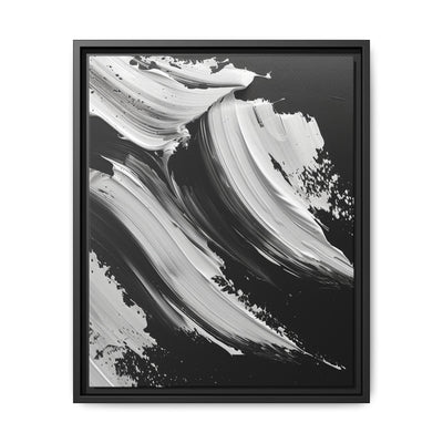 Monochrome Elegance: Abstract Swirls High-Def Art Print