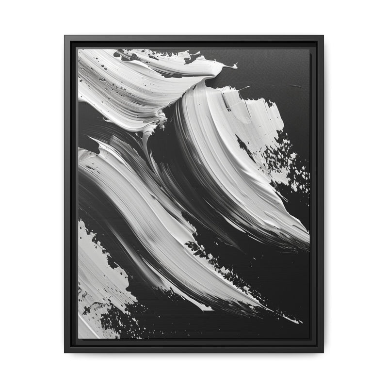 Monochrome Elegance: Abstract Swirls High-Def Art Print